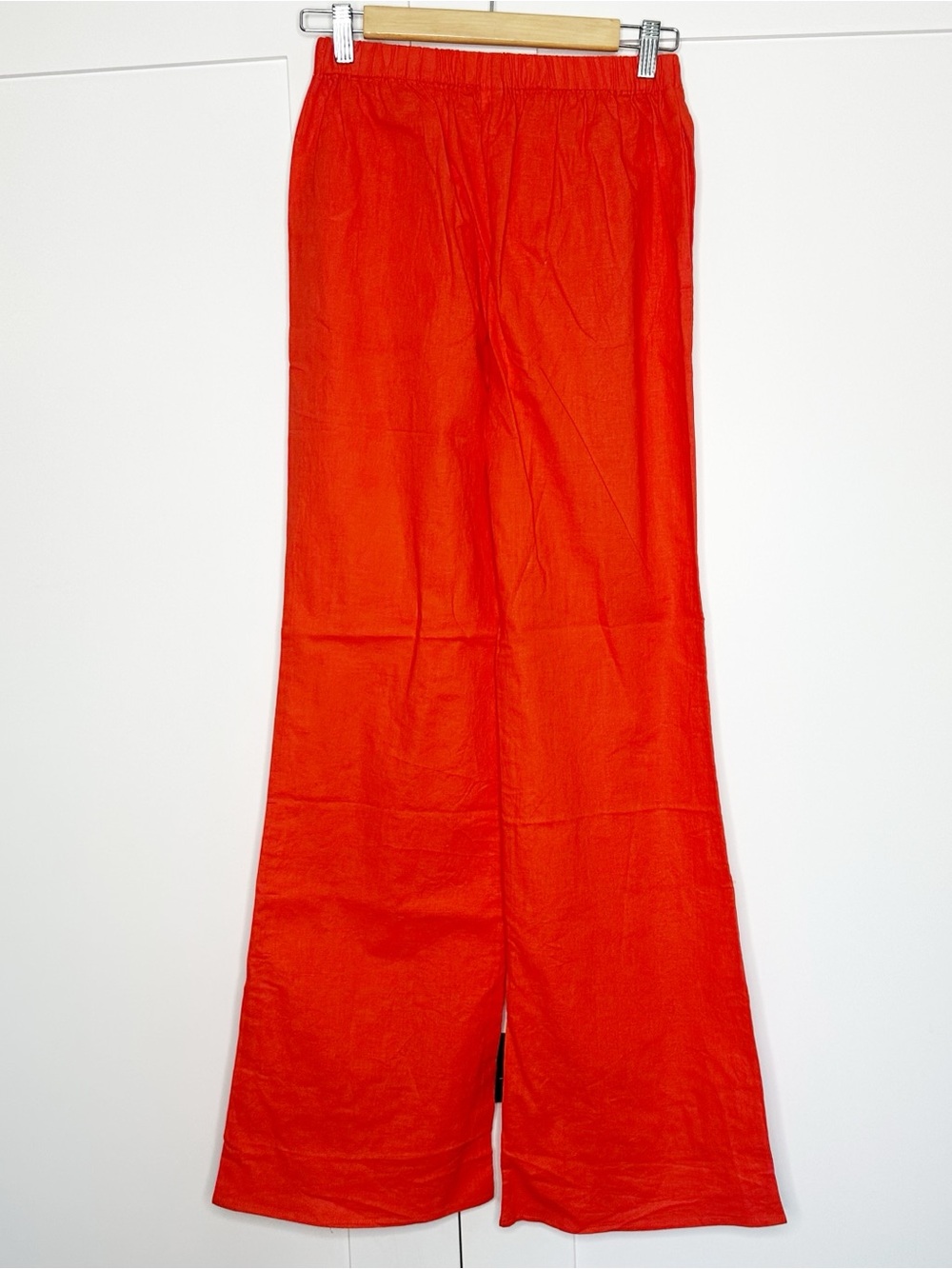 Commense Two Pants Set XS Cotton Linen orange Oversized Boho NEW resort summer - Picture 10 of 16